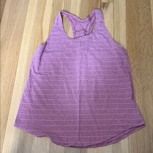 Lululemon Athletica Purple Striped Tank Top